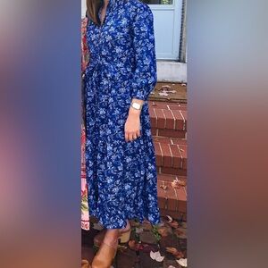 Pink City Prints Midnight Tapestry Panama Maxi Dress with Tie Waist